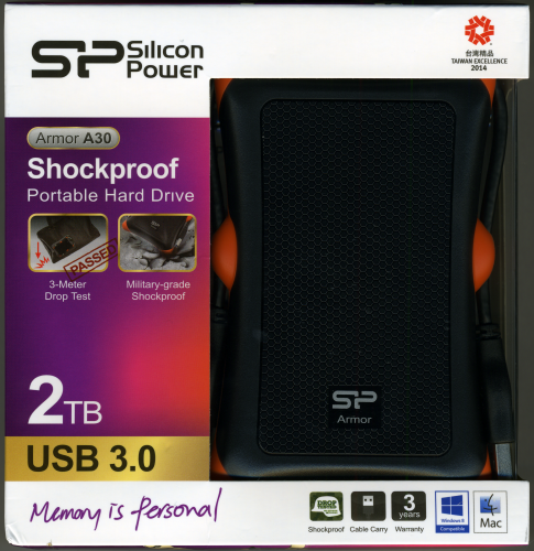 CDRLabs.com - Silicon Power 2TB Armor A30 USB 3.0 Portable Hard